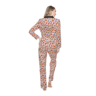 Holiday Stripes Satin Pajamas