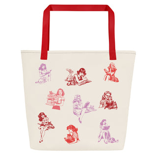 Cats & Books Large Tote